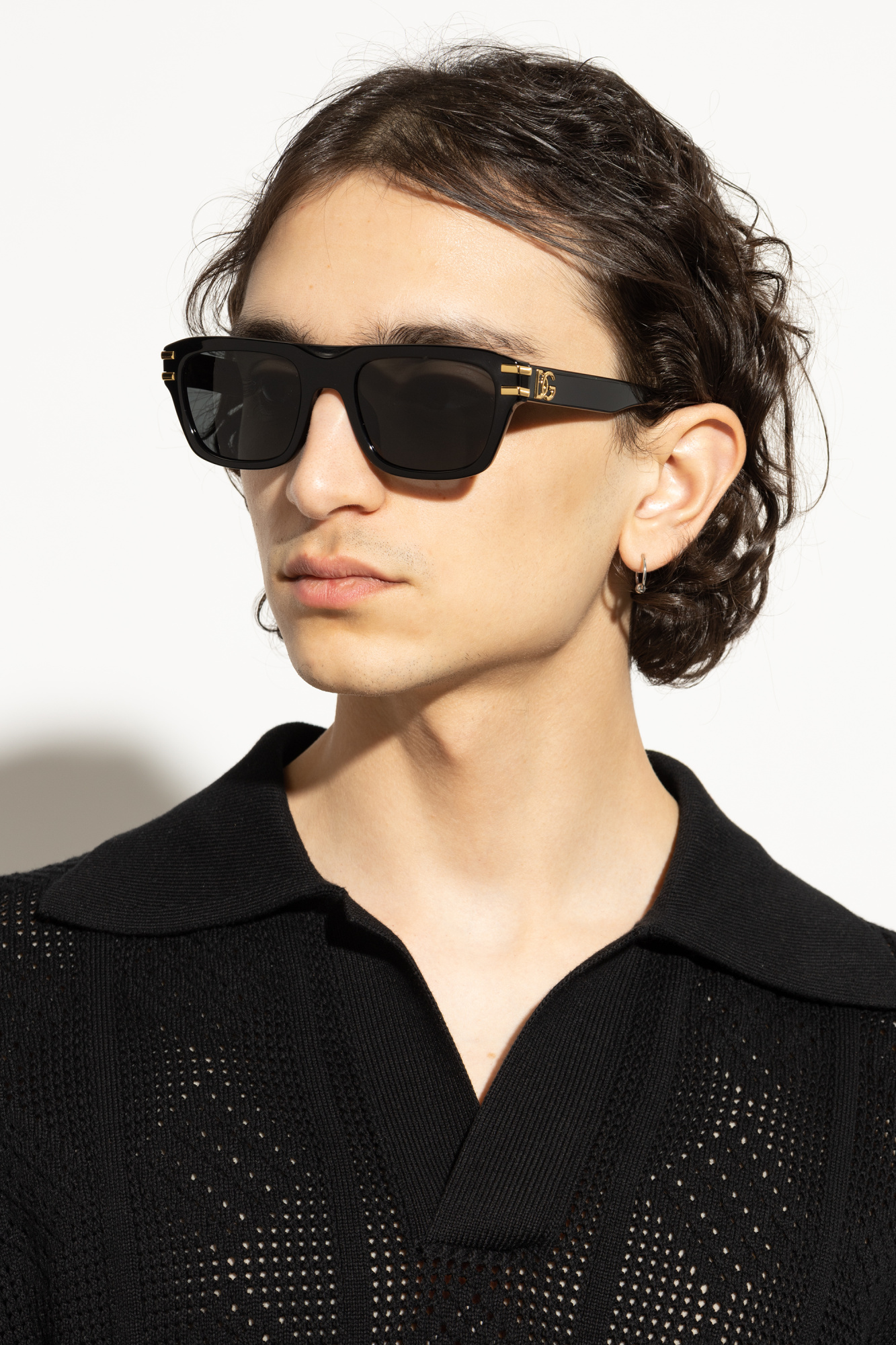 サングラス Dolce & Gabbana Cat Eye Sunglasses With Grey Gradient Lenses DOLCE & GABBANA black/grey gradient DG4399 501/8G 56